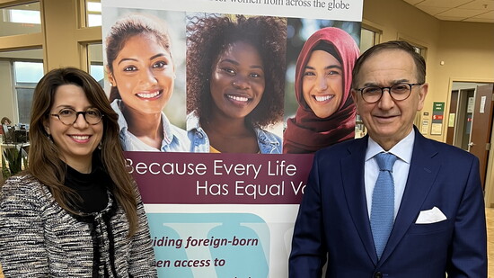 W3 Chief of Operations and Development, Dr. Fatemeh Hajihosseini and Founder and Board Chair, Dr. George Sehi 
