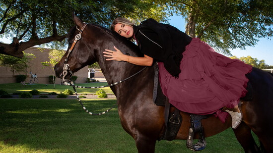 Dress Vintage Giambattista Valli, Jacket by Western & Co, Hat by Mavericks of Scottsdale, Jewelry by The Silver Wren