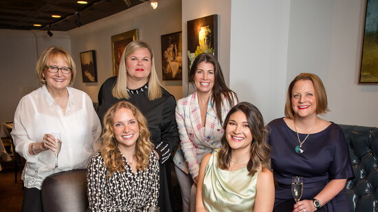 Back Row L-to-R: Beth Ferester, Amanda Carreon, Bex Wood, Meredith Boudousquié. Front Row L-to-R: Grace Petty, Tina Kosh.