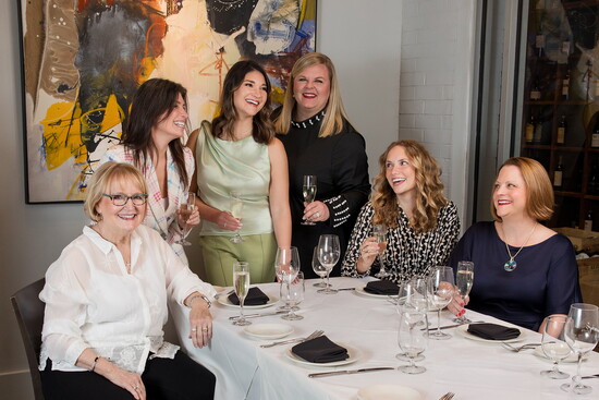 Beth Ferester, Bex Wood, Tina Kosh, Amanda Carreon, Grace Petty, Meredith Boudousquié. 