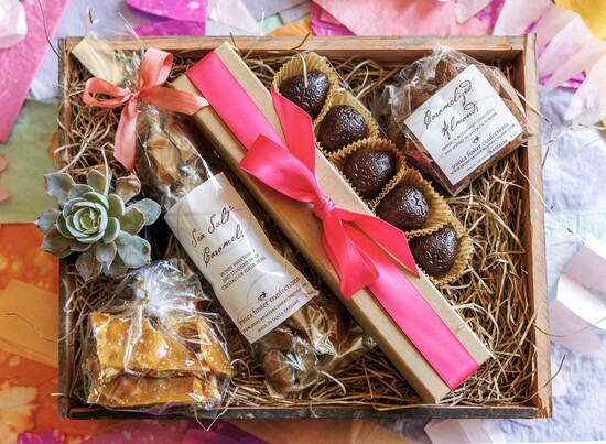 Jessica Foster Mother's Day Gift Crate ($95) | jessicafosterconfections.com