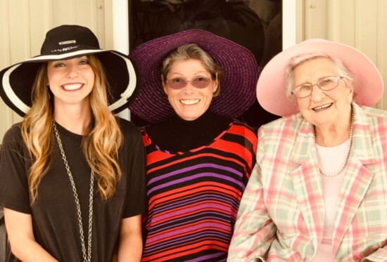 Jenn Woodard with her mom and Gran