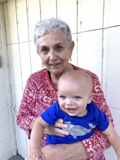 Venice Lifestyle's editor's mother, Alice D'Souza, with her youngest grandchild, Cedar D'Souza, 9 months old.  Cedar has his granny's eyes!