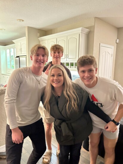Jana and her three boys.