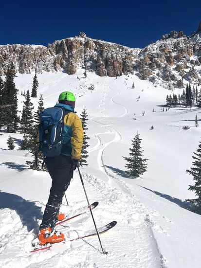 Backcountry skiing Rocky Mountain National Park