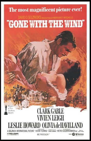 Gone With The Wind – Follows the growth of Scarlett O’Hara as she endures the struggles of the South during the Civil War.