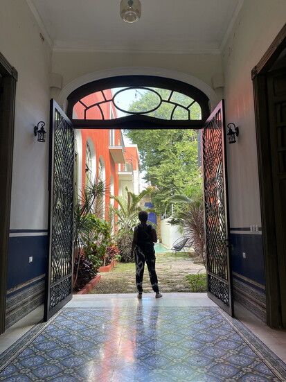 Hacienda entrance to courtyard.