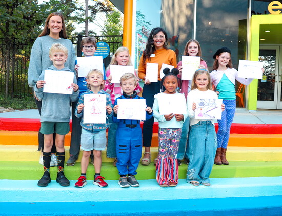 Allison Comer and Muse Knoxville Student Advisory Board outside current museum entrance