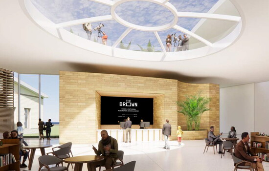 The redesign includes a new welcome center and cafe