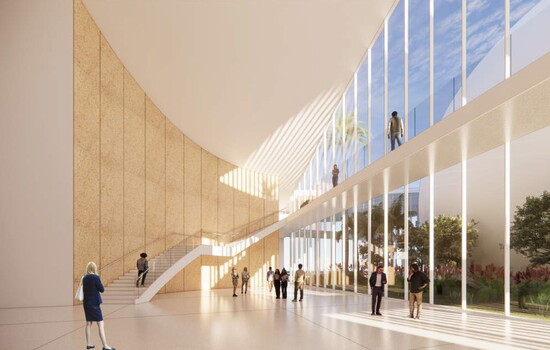 A new structure will connect The Brown’s Museum of Art to an expanded welcome center 