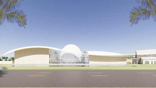 The street view of the redesigned museum campus