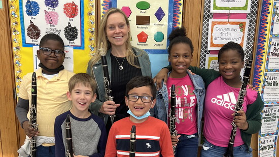 Anne Fitzgibbon with Clarinet Class
