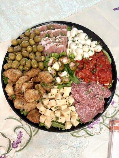 antipasto tray at Anthony & Son's