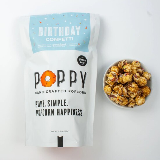 6. Birthday Confetti Gourmet Popcorn by POPPY - $11.50