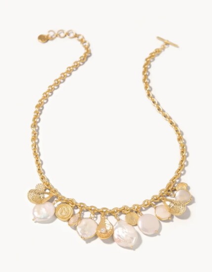 8. Pearl Charm Toggle Necklace 17" Pearl by SPARTINA - $98.00