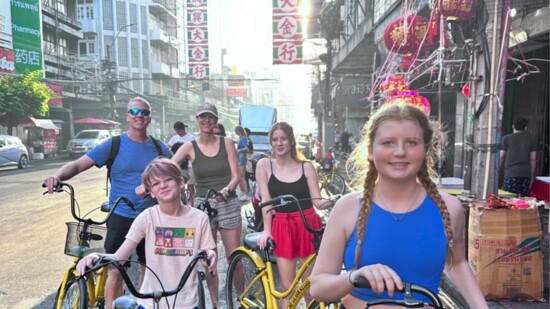 Venturing down the streets in Thailand