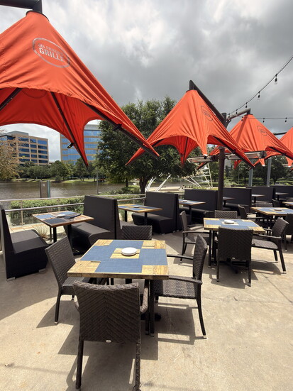 Del Frisco's in Hughes Landing is a great spot to enjoy the outside