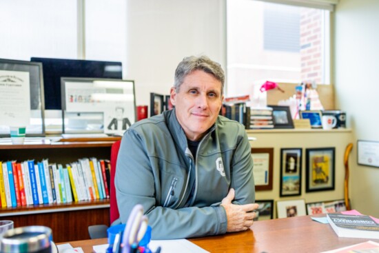 University of Oklahoma President's Associates Presidential Professor of Architecture and author Keith Gaddie in his office at OU