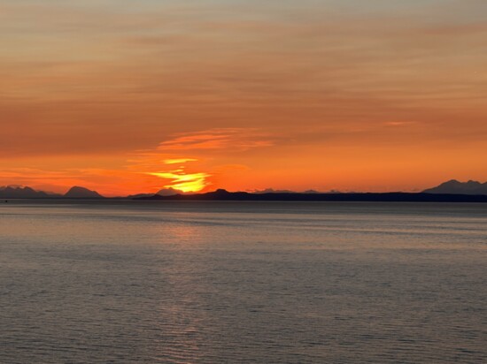 Sunset from cruise ship