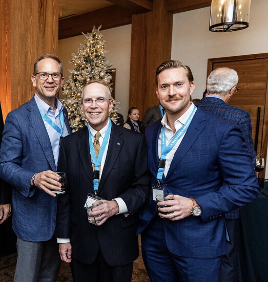 Tocqueville Society members: Nelson Andrews, Lee Blank and Alan Bean