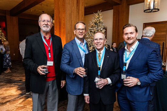 Tocqueville Society members Dr. Robert Dittus, Nelson Andrews, Lee Blank, Alan Be