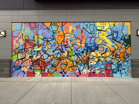 David Uy is commissioned to create custom murals all over Greater Cincinnati. Spot this wall at Liberty Center.