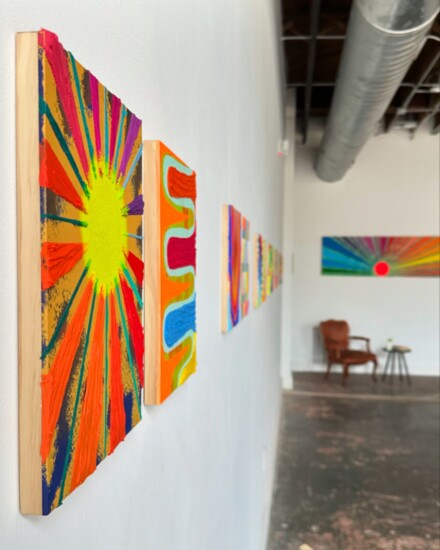 Installation view of Melissa Staiger’s “Finding The Sun” exhibition, May 2024. Photo by Dan Bailey