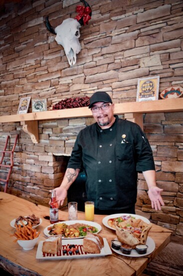 Chef Joshua Aragon at the Indian Pueblo Kitchen