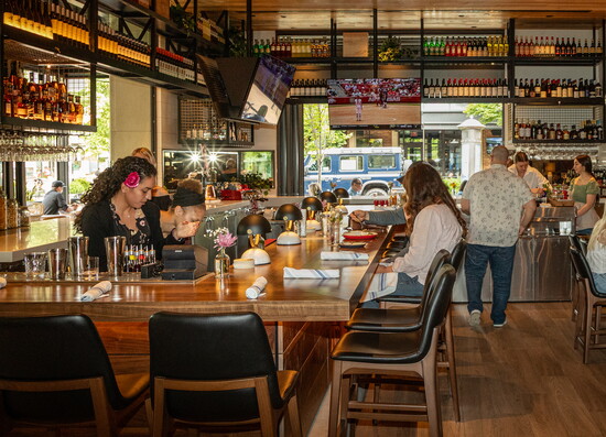 West entrance welcomes North Italia's diners.