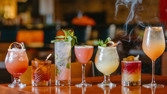 See recipes for drink #2 Mill Old Fashioned, #4 Dry Ice, #7 Summer Sunset Sangria.