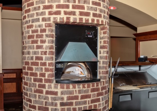 Safari's brick oven in the center of the restaurant