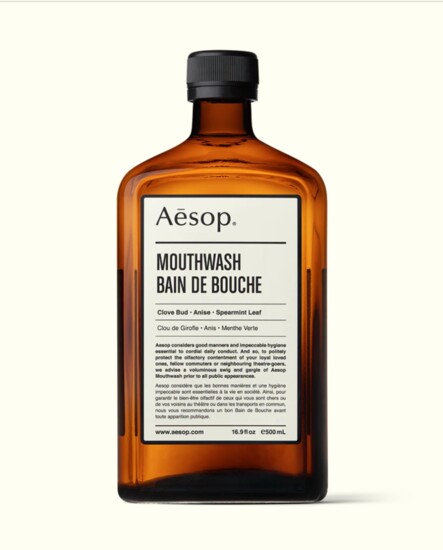 Aesop Mouthwash, aesop.com, $25