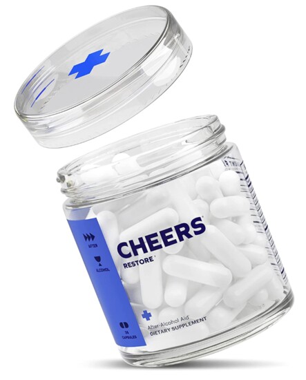 Cheers Restore Hangover Pills, cheershealth.com/products/restore,  $35