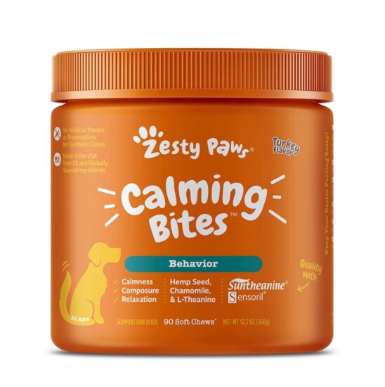 Zesty Paws Calming Bites for Dogs, amazon.com, $29.97 