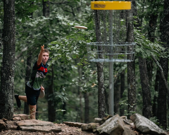 Kyle Krieckhaus slips into his zen mindset as he drains a put
