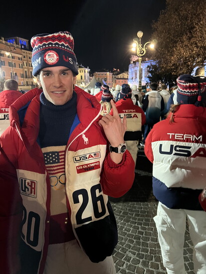 Charlie Mickel at the 2026 Milano Cortina olympic games