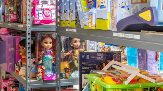 Brand-new toys and goods are provided to children in need via the organization.