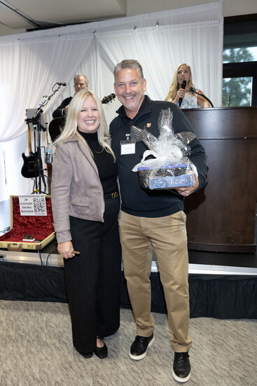 Tracy, with raffle winner
