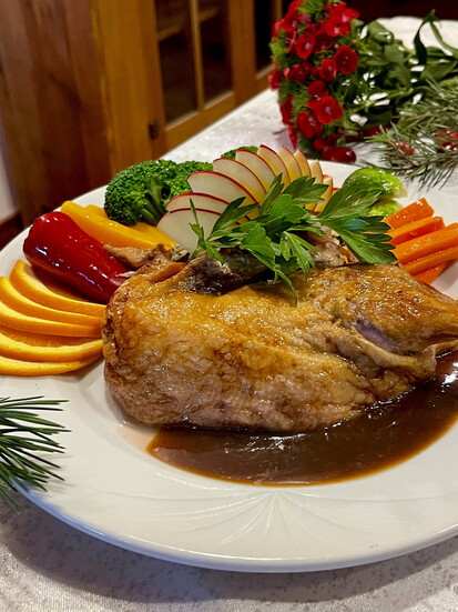 Tuscany Nokomis Menu Item: Roast Duck A’La Orange.