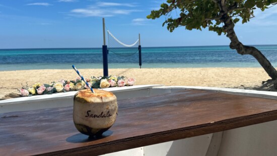 Photo Credit  Zillman Weddings & Travel, Sandals Dunn's River Fresh Coconut Drink