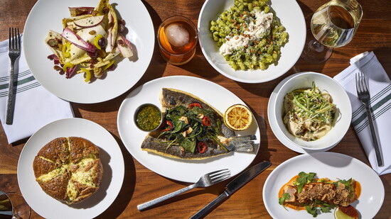 Whole branzino and other dishes at the newly reconcepted Deere Park in Highwood