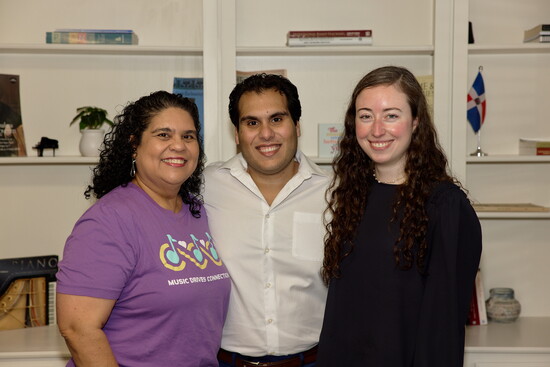 From left to right, Farida Peña, Dr. Milton Fernandez, and Sarah Fernandez.