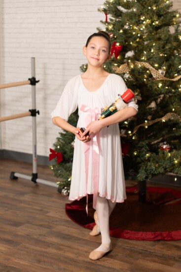 Olivia Geluso will dance the lead role of Clara for Dance Factory Ridgefield's production of The Nutcracker. Photo by Laura Ross