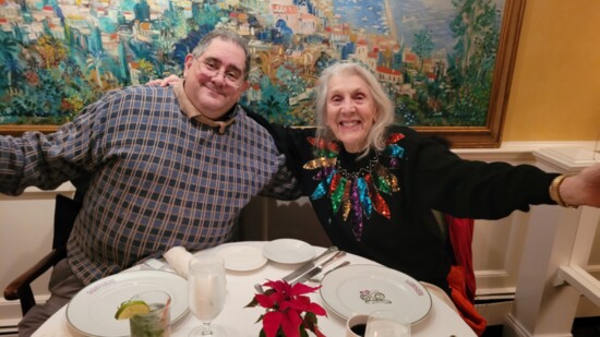 Cohen, left, with Elise Maclay, the longtime restaurant critic at Connecticut magazine.