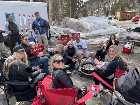 After skiing family time