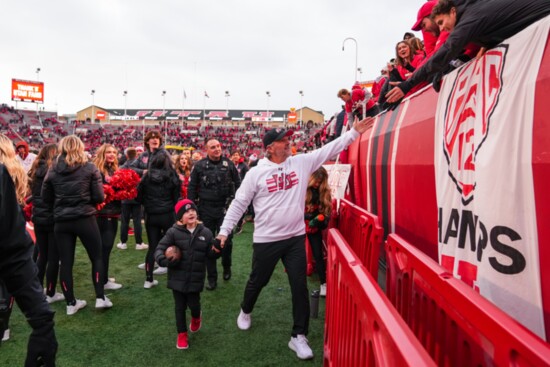 On the field with Grandson