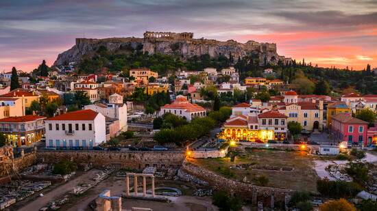 The Acropolis at sunset