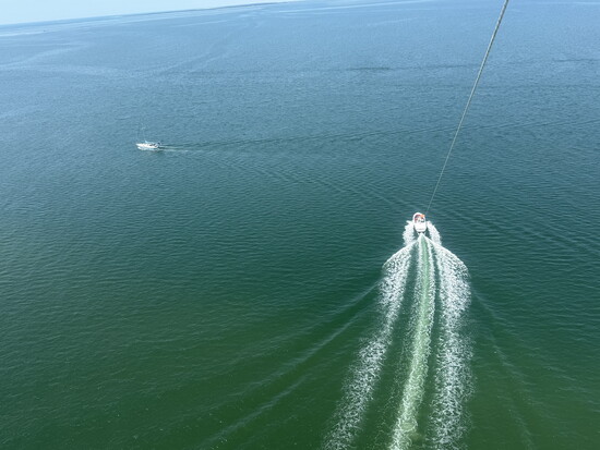 The view from parasailing from 400 feet