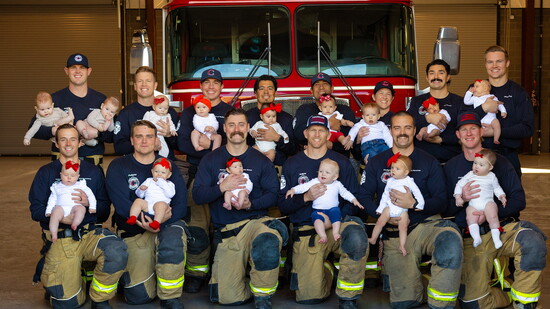 Nineteen firefighters welcomed children in 2024 (four are not pictured).