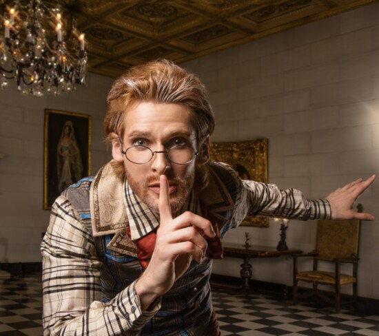 Daniel Cooke, Corps de Ballet, as Drosselmeyer, performs during rehearsals. (Photo by Shevaun Williams)